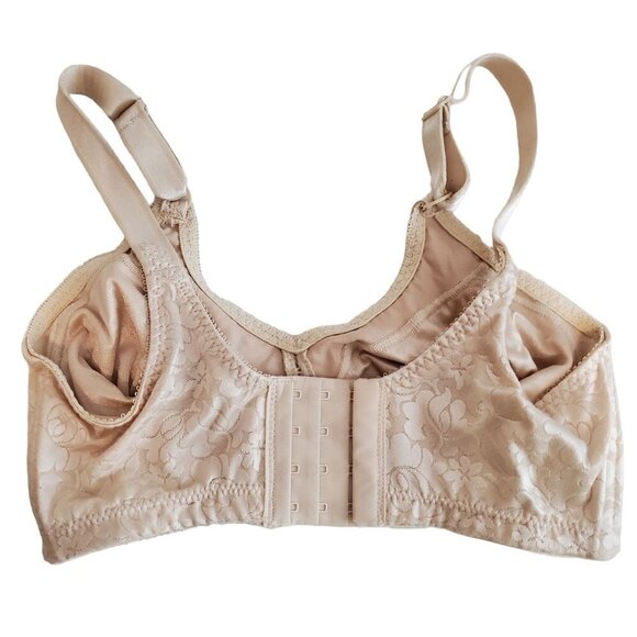 Bali Bra 34DD‎ Wireless Adjustable straps Unpadded Beige Lace Lightweight - Picture 11 of 11